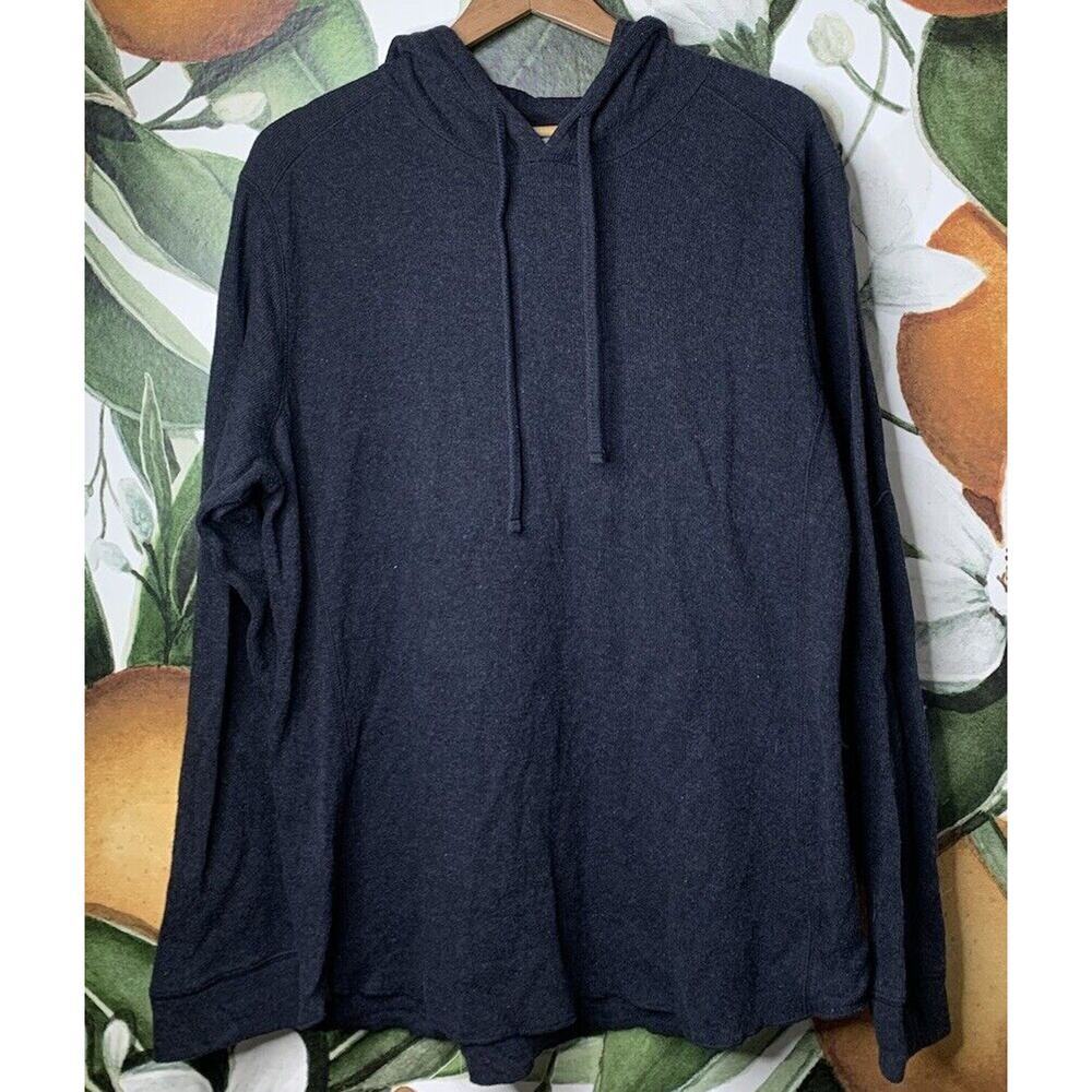 Vince Mens XL Gray Hooded Pullover Sweater Long Sleeve Cotton